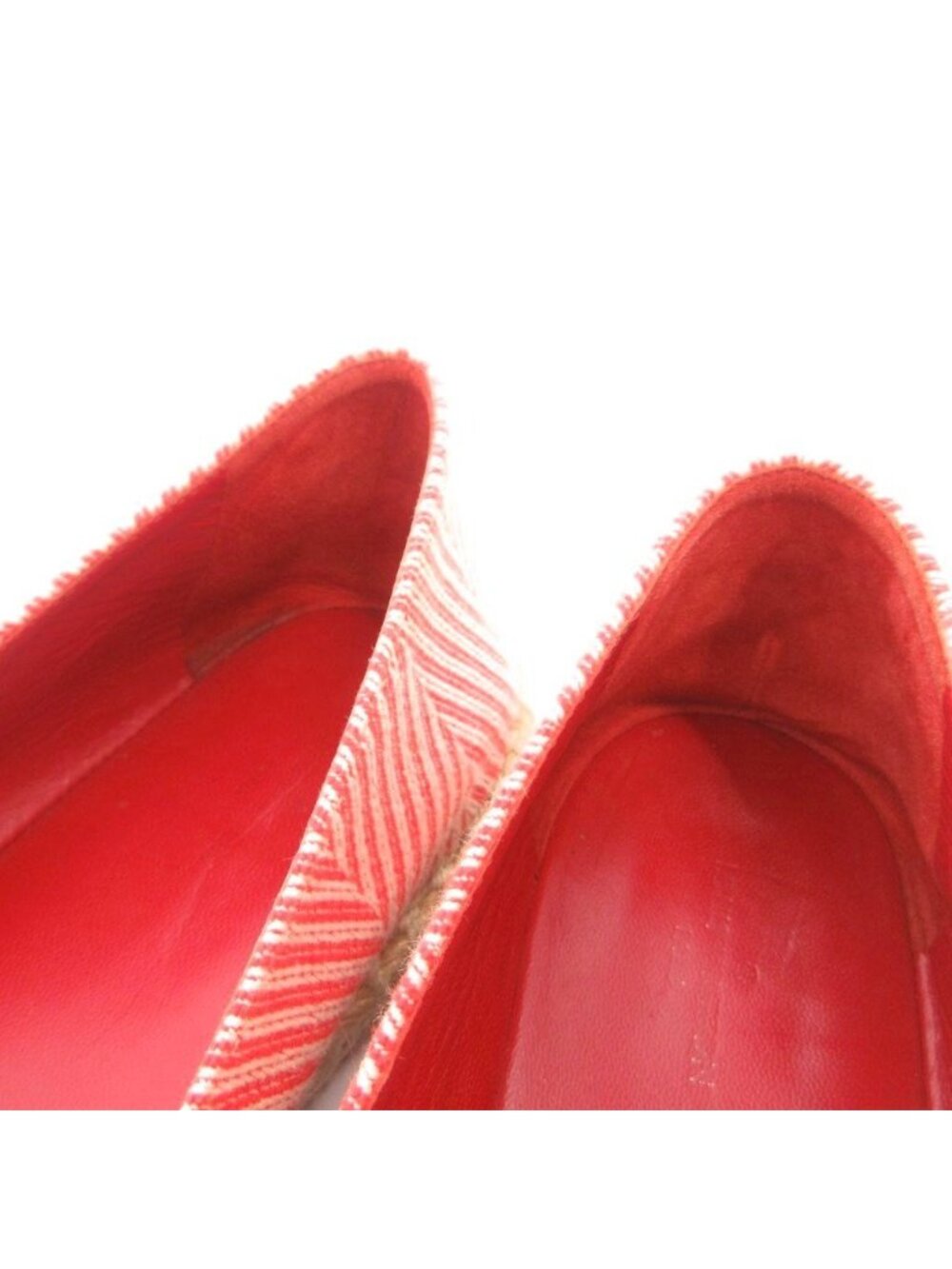 Louis Vuitton Slip on Shoes Canvas Espadrilles Monogram Embroidery 39.5 Red - Picture 7 of 9